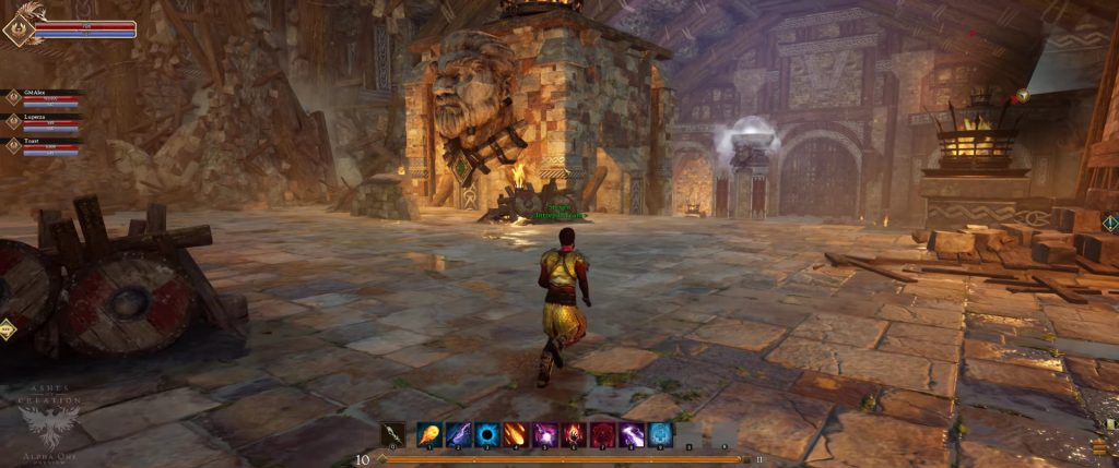 ashes of creation pre alpha 4k footage pve open world dungeons halls