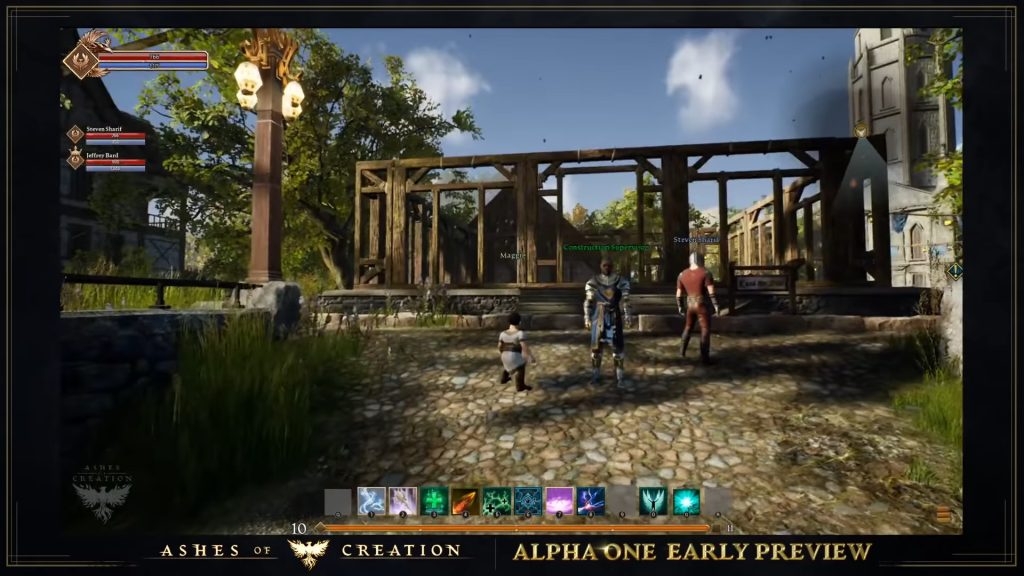 ashes of creation pre alpha footage city construction