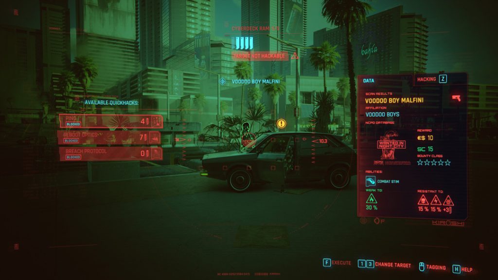 Cyberpunk 2077 Combat Strategy Status Effects And Damage Types Enemy Quickscan Information