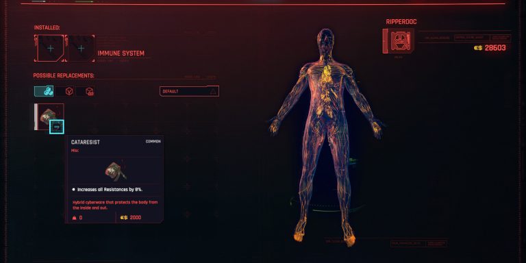 Cyberpunk 2077 Cyberware Guide Immune System