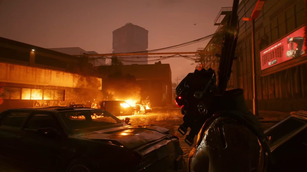 Cyberpunk 2077 — Night City Main Antagonist Burning Cars