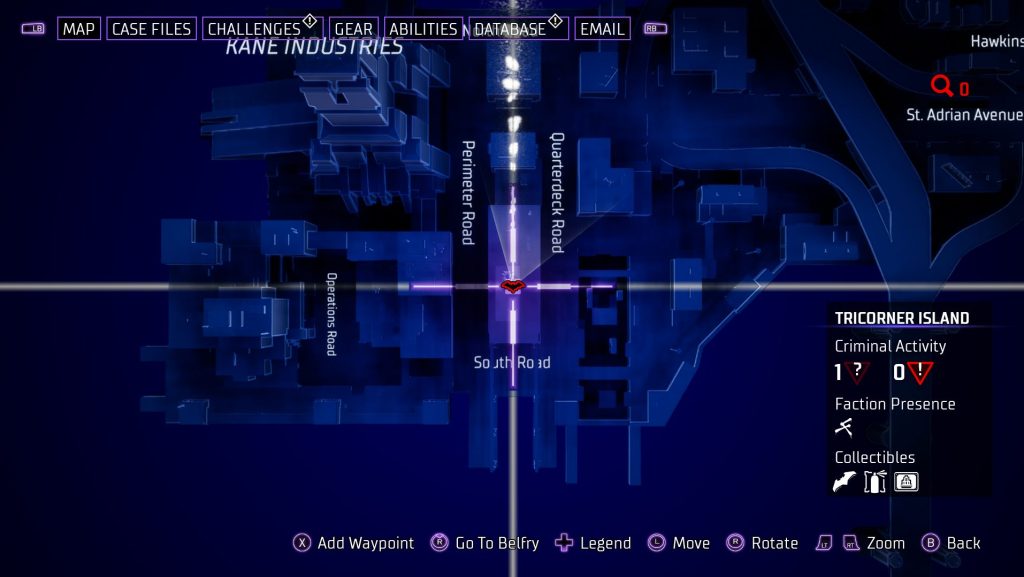 gotham knights batarang tricorner island 2 map