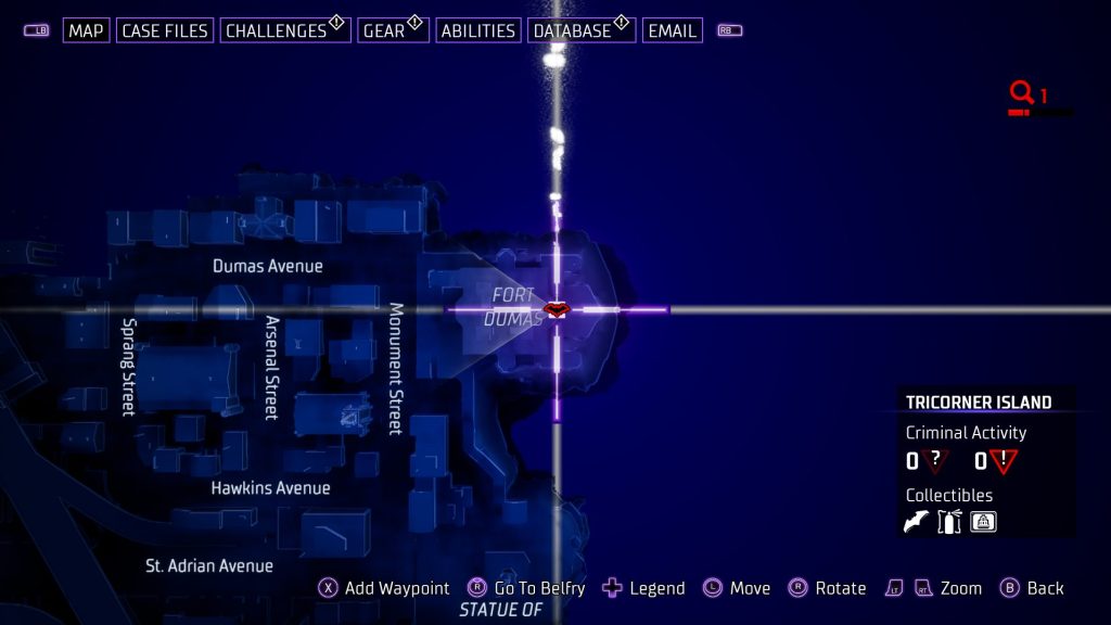 gotham knights batarang tricorner island 5 map