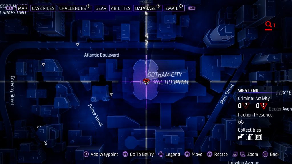 gotham knights batarang west end 2 map