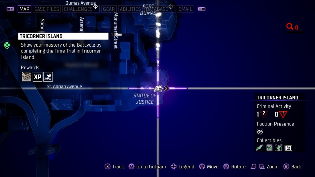 gotham knights time trial batcycle 4 map