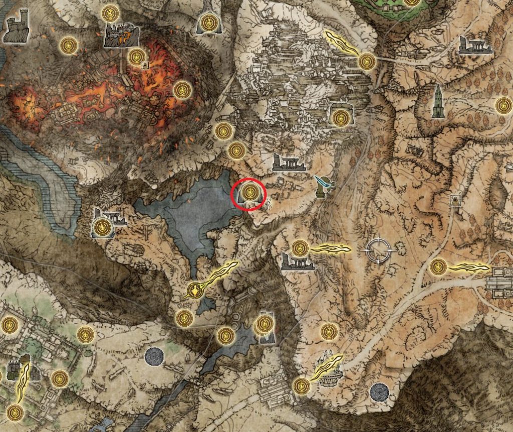 location of sages cave map elden ring