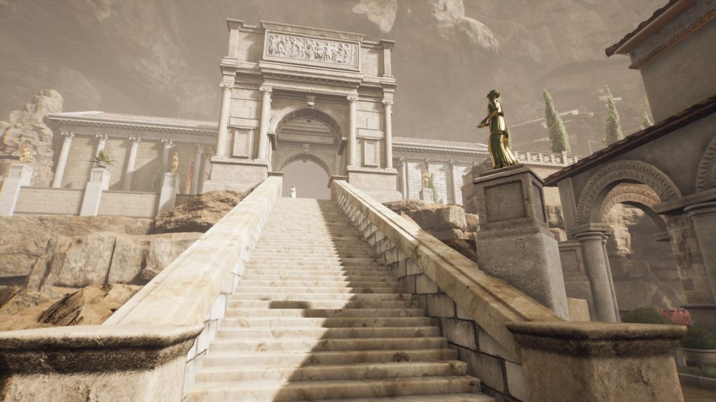 stairs up the shrine of apollo the forgotten city walkthrough 1