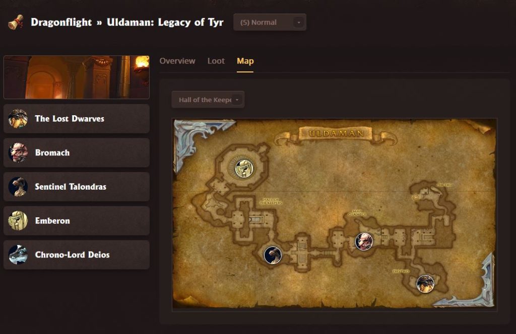 warcraft db dragonflight uldaman legacy of tyr map