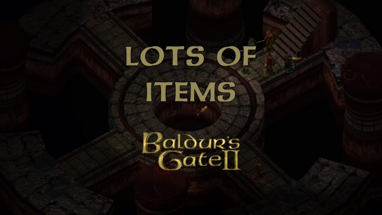 baldur's gate 2 lots of items