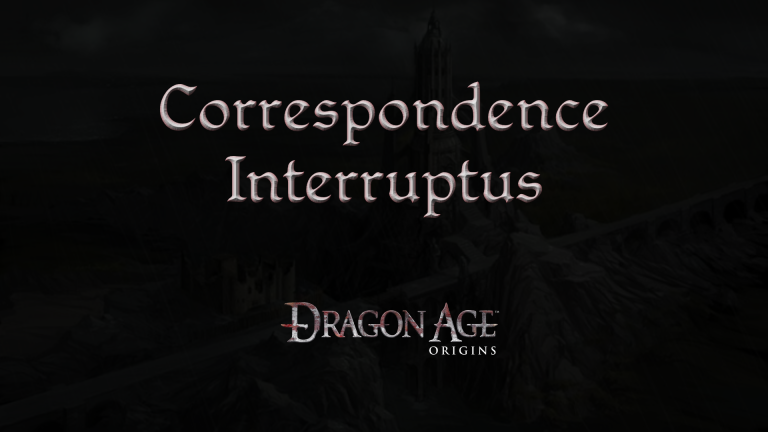 dragon age origins correspondence interruptus featured image