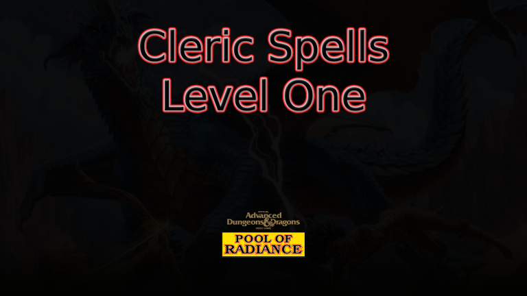 pool of radiance cleric spells level one featured image