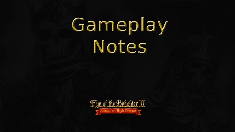 eye of the beholder iii gameplay notes featured image