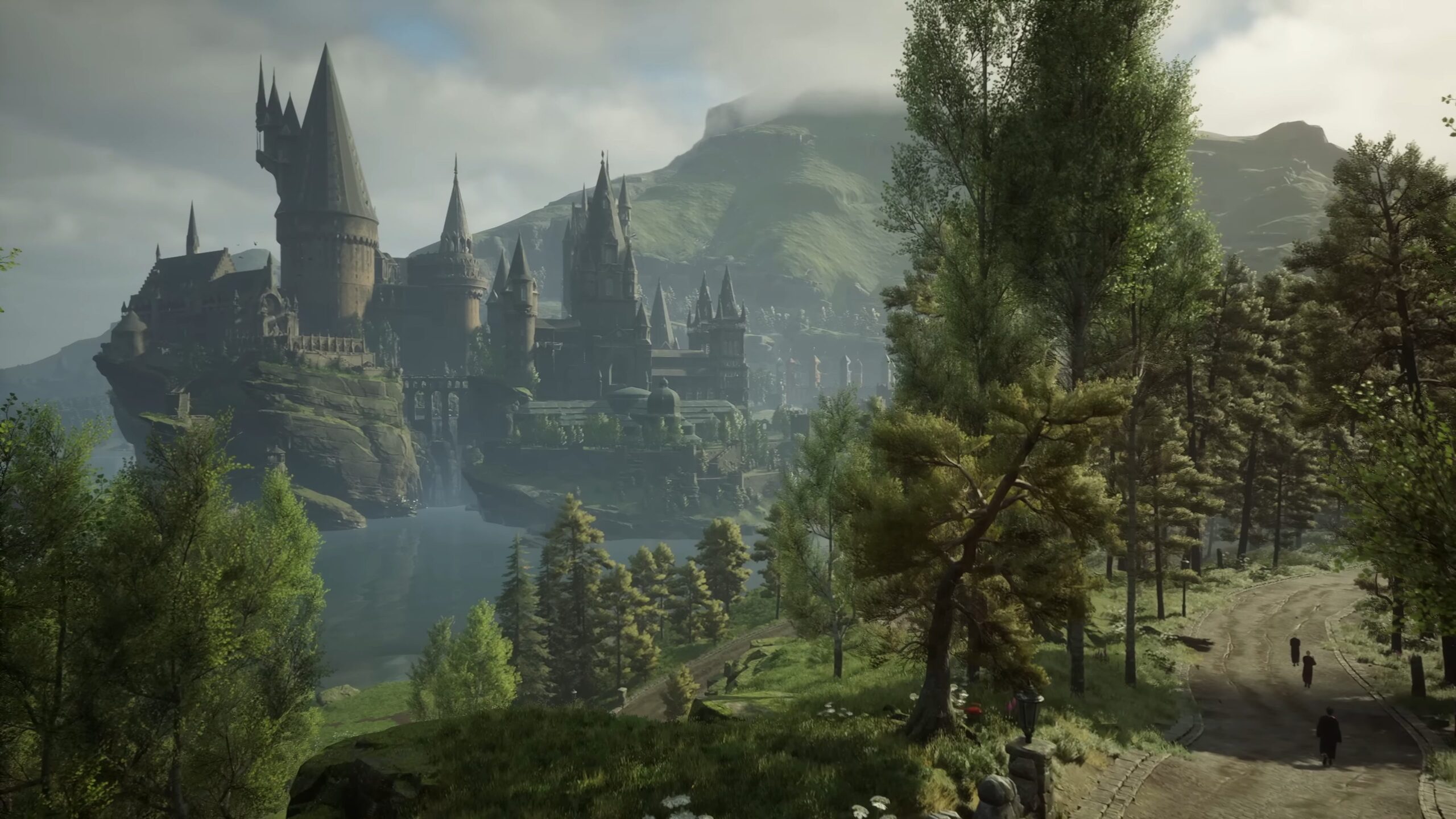 hogwarts legacy official launch trailer castle at a distance