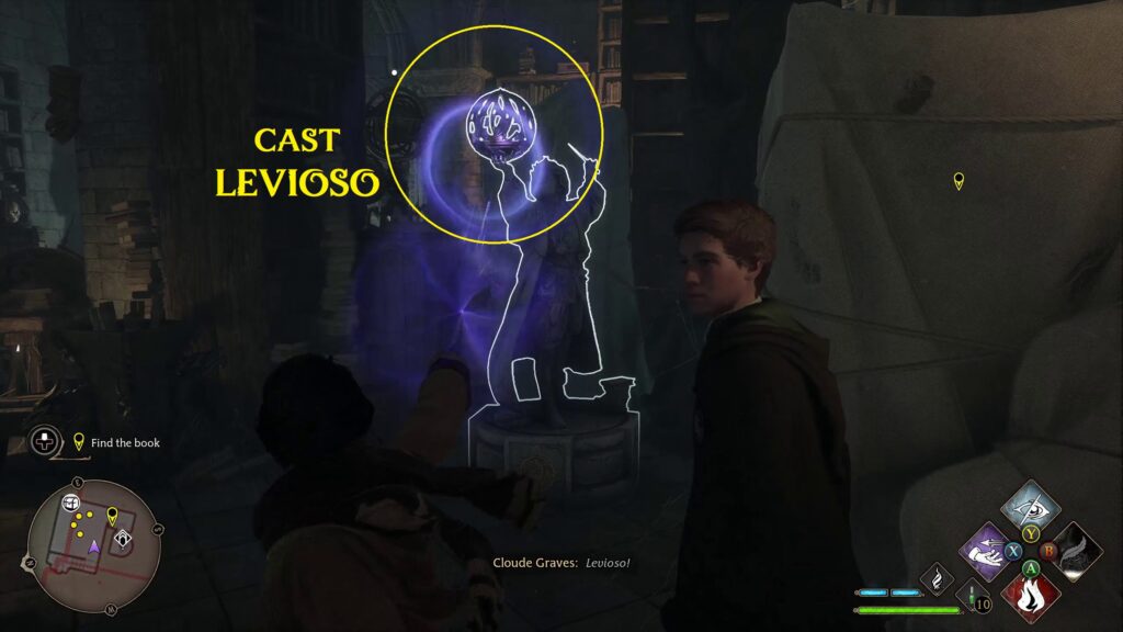 hogwarts legacy quest secrets of the restricted section levioso statue