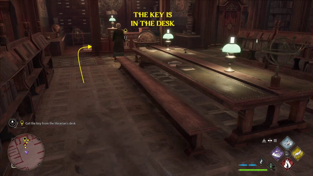 hogwarts legacy quest secrets of the restricted section librarian key