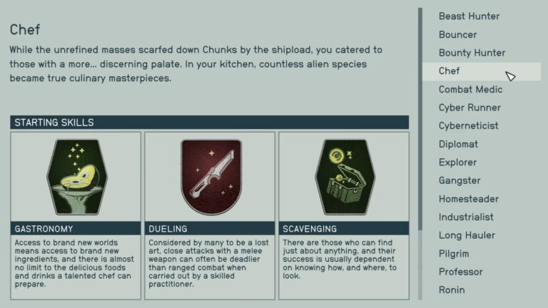 starfield background chef description