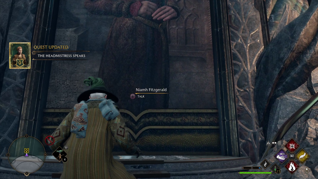 talking to the portrait the headmistress speaks quest walkthrough hogwarts legacy